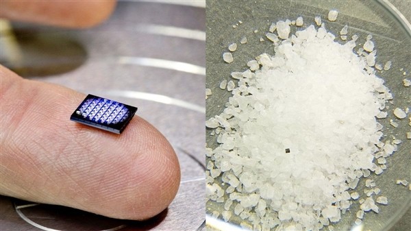 世上最小的计算机，还没一粒米大